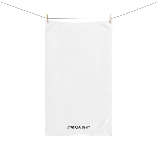 minimalist hand towel soft white custom — EtherealPlot
