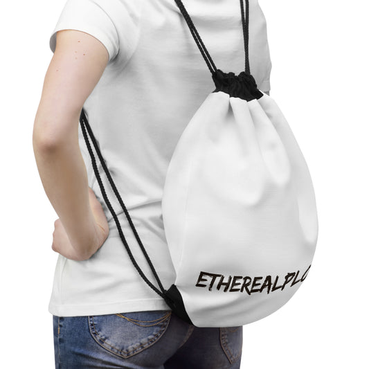 minimalist drawstring bag lightweight black — EtherealPlot
