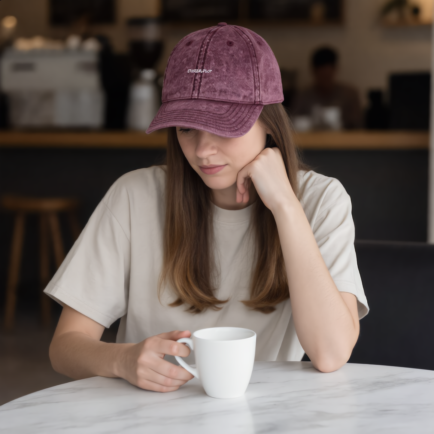 vintage washed embroidered cap - EtherealPlot