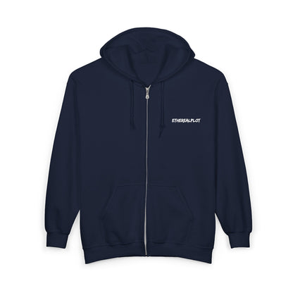 full-zip hoodie in black - EtherealPlot